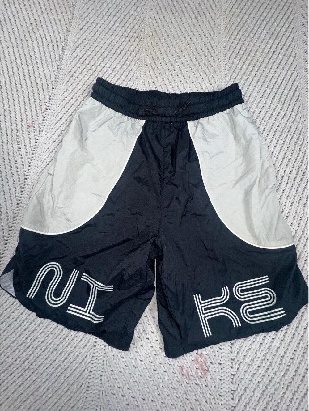 Nike Sportswear Woven Kids Boys Black/Gray Youth Shorts Size Large